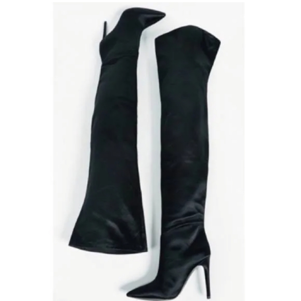 COPY - Kendall+Kylie Satin thigh high boots